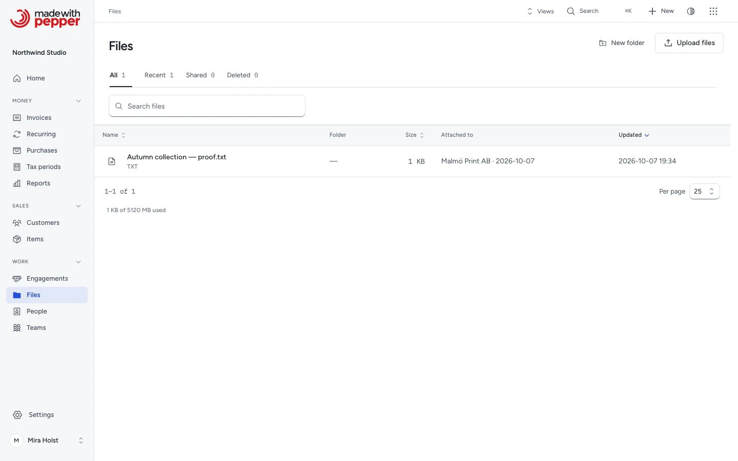Files with views, folders and record context